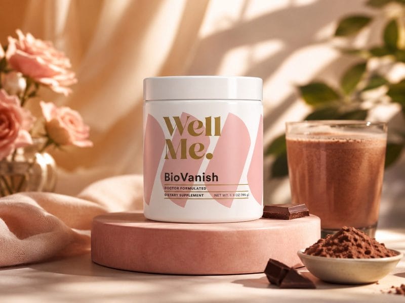 BioVanish keto BHB supplement powder chocolate drink mix for women's weight loss support