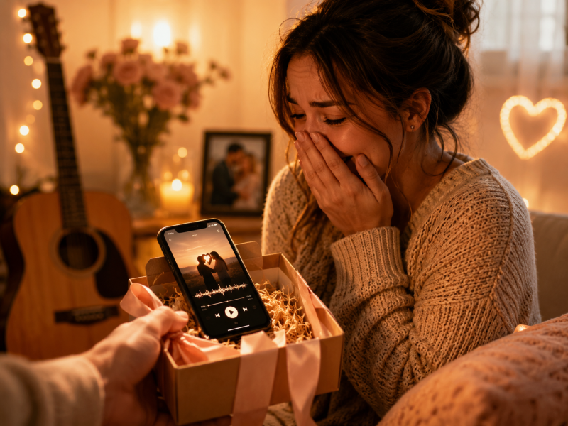 Custom AI song gift for birthdays, anniversaries, and weddings from Custom Song Surprise